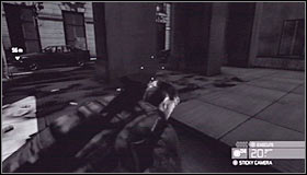 You'll have to go past this entire area from the right side and then you'll start moving towards the barricade again #1 - Walkthrough - Downtown District - Walkthrough - Tom Clancys Splinter Cell: Conviction - Game Guide and Walkthrough