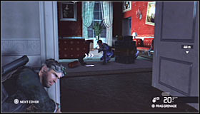 You should be able to secure two out of three rooms from here - Walkthrough - The White House - Walkthrough - Tom Clancys Splinter Cell: Conviction - Game Guide and Walkthrough