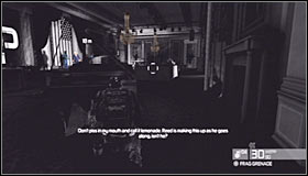 Make sure that all nearby rooms have been fully secured and then GO BACK to the equipment crate - Walkthrough - The White House - Walkthrough - Tom Clancys Splinter Cell: Conviction - Game Guide and Walkthrough