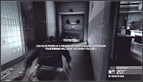 If the last guard decide to investigate the corridor from where the shots took place you should use sonar goggles to locate him and then eliminate him in direct combat #1 - Walkthrough - The White House - Walkthrough - Tom Clancys Splinter Cell: Conviction - Game Guide and Walkthrough