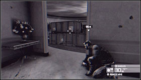 There are two passageways leading to the next room #1 #2 and in both cases you'll have to be ready to defend yourself against enemies with sonar goggles - Walkthrough - The White House - Walkthrough - Tom Clancys Splinter Cell: Conviction - Game Guide and Walkthrough