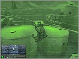 Make a few steps forward and climb down to the lower platform - Mission 1 [Iceland - Geothermal Plant] - Walkthrough - Tom Clancys Splinter Cell: Double Agent - Game Guide and Walkthrough