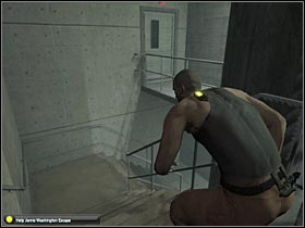 Once you've reached the lower level, open the door and turn left - Mission 2 [Kansas - Ellsworth Penitentiary] - Walkthrough - Tom Clancys Splinter Cell: Double Agent - Game Guide and Walkthrough