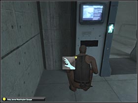 The large corridor is being patrolled by a single guard - Mission 2 [Kansas - Ellsworth Penitentiary] - Walkthrough - Tom Clancys Splinter Cell: Double Agent - Game Guide and Walkthrough