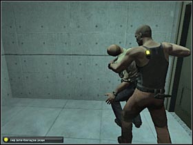 It would be wise to pick up the body of the unconscious guard - Mission 2 [Kansas - Ellsworth Penitentiary] - Walkthrough - Tom Clancys Splinter Cell: Double Agent - Game Guide and Walkthrough