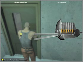 Start off by moving closer to a darker side of this room (#1) - Mission 2 [Kansas - Ellsworth Penitentiary] - Walkthrough - Tom Clancys Splinter Cell: Double Agent - Game Guide and Walkthrough