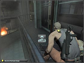 You should be able to locate a vertical pipe here (#1) - Mission 2 [Kansas - Ellsworth Penitentiary] - Walkthrough - Tom Clancys Splinter Cell: Double Agent - Game Guide and Walkthrough