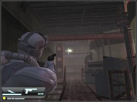 Use the stairs to reach the lower platform - Mission 4.2 [Sea of Okhotsk] - Walkthrough - Tom Clancys Splinter Cell: Double Agent - Game Guide and Walkthrough