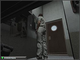 You could wait for the crew member to leave, however I wouldn't recommend doing that - Mission 7.2 [Cozumel - Cruise Ship] - Walkthrough - Tom Clancys Splinter Cell: Double Agent - Game Guide and Walkthrough