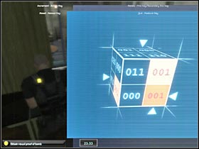 If you didn't make any mistakes, the riddle is going to be solved (#1) - Mission 8 [NYC - JBA HQ - Part 3] - Walkthrough - Tom Clancys Splinter Cell: Double Agent - Game Guide and Walkthrough
