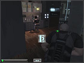 One of the other JBA members will contact Enrica in just a few seconds - Mission 8 [NYC - JBA HQ - Part 3] - Walkthrough - Tom Clancys Splinter Cell: Double Agent - Game Guide and Walkthrough
