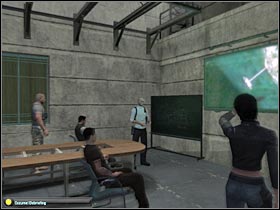 You will have to wait for the interactive window to appear on your screen (#1) - Mission 8 [NYC - JBA HQ - Part 3] - Walkthrough - Tom Clancys Splinter Cell: Double Agent - Game Guide and Walkthrough
