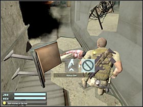 Once the woman has been saved, you will have to follow her to a nearby house (#1) - Mission 9.2 [Kinshasa] - Walkthrough - Tom Clancys Splinter Cell: Double Agent - Game Guide and Walkthrough