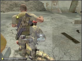 You will have to enter a destroyed building (#1) - Mission 9.2 [Kinshasa] - Walkthrough - Tom Clancys Splinter Cell: Double Agent - Game Guide and Walkthrough