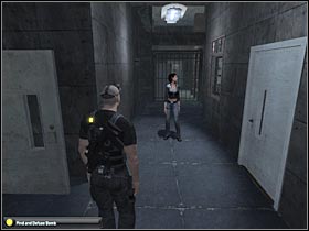 Ignore the elevator and head on to the left corridor - Mission 10.1 [NYC - JBA HQ - Part 4] - Walkthrough - Tom Clancys Splinter Cell: Double Agent - Game Guide and Walkthrough