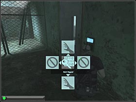 The first thing for you to do here is to get closer to a fine cabinet - Mission 10.2 [NYC - JBA HQ - Part 4] - Walkthrough - Tom Clancys Splinter Cell: Double Agent - Game Guide and Walkthrough