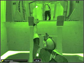 You will have to take care of FOUR enemy soldiers (and Emile) - Mission 10.2 [NYC - JBA HQ - Part 4] - Walkthrough - Tom Clancys Splinter Cell: Double Agent - Game Guide and Walkthrough