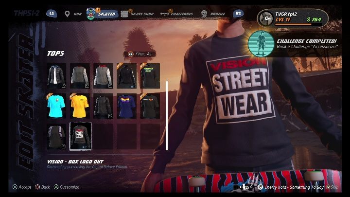 Time to modify the characters appearance - Tony Hawks Pro Skater 1+2: Character creation - Basics - Tony Hawks Pro Skater 1+2 Guide