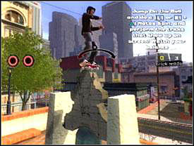 Find Master Zen between the red buildings - Downtown #1 - Game Guide - Tony Hawks American Wasteland Game Guide