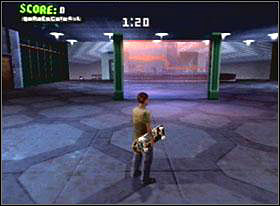 Ride into first stairs to floor - The Mall - Game Guide - Tony Hawks American Wasteland Game Guide