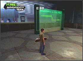 Behind waterfall on high balcony - The Mall - Game Guide - Tony Hawks American Wasteland Game Guide