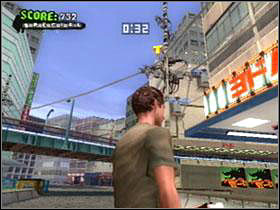 T-Near the electric pole above wire - Kyoto - Game Guide - Tony Hawks American Wasteland Game Guide