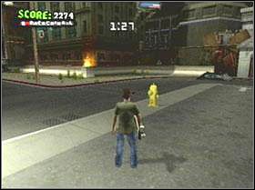 Near the ramp made from car - Ruins - Game Guide - Tony Hawks American Wasteland Game Guide