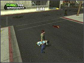 Front of the thrust in wall truck - Ruins - Game Guide - Tony Hawks American Wasteland Game Guide