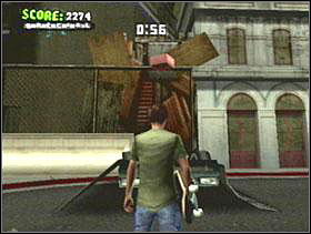 Above ramp made of a car - Ruins - Game Guide - Tony Hawks American Wasteland Game Guide