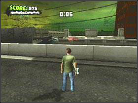 In the middle of a separated part of the bridge - Ruins - Game Guide - Tony Hawks American Wasteland Game Guide