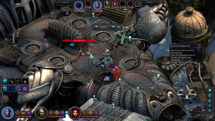 Your main goal is to defeat Qorro-you can use the environment to make the fight easier - Fallen To Earth - main quest walkthrough | Reef of the Fallen World - Sagus Cliffs: Reef of the Fallen World - Torment: Tides of Numenera Game Guide