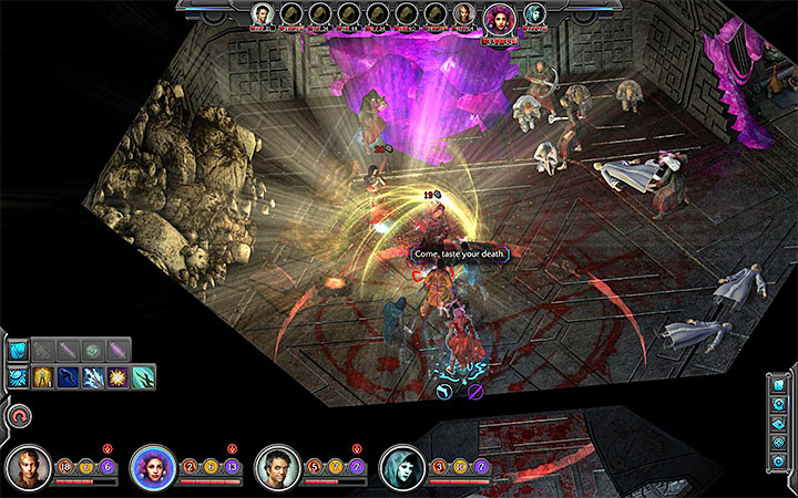 Firstly attack Motley, LinkKar and Jaelyn DiMathe - On the Builders Trail - main quest walkthrough | Caravanserai - Sagus Cliffs: Caravanserai - Torment: Tides of Numenera Game Guide