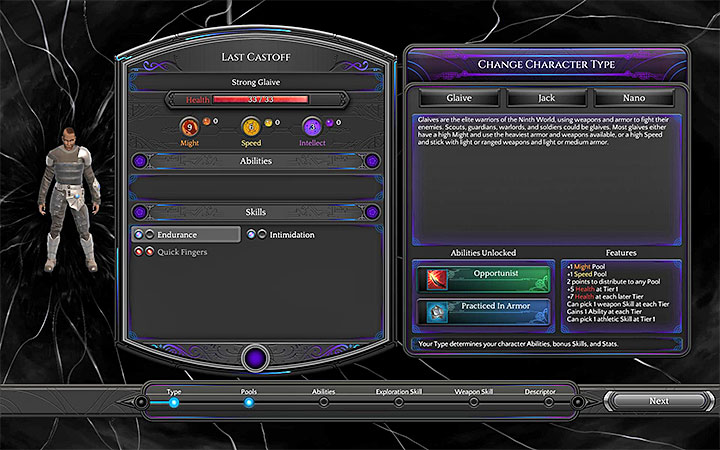 Glaive is a class of elite warriors of the Ninth World - Glaive | Character classes - Character classes - Torment: Tides of Numenera Game Guide