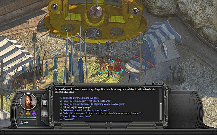 When you inform the cultists about your identity, finish Fallen to Earth main quest which means that you have to help with the repairs of clock - Disciples of the Changing God - side quest walkthrough | Circus Minor - Sagus Cliffs: Circus Minor - Torment: Tides of Numenera Game Guide