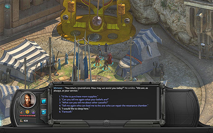 5) After the mentioned quest is completed and you will join the brotherhood, ask for an opportunity to rest once again (as shown in the picture above) - Where can you rest for free in Sagus Cliffs? - Puzzles and additional activities - Torment: Tides of Numenera Game Guide
