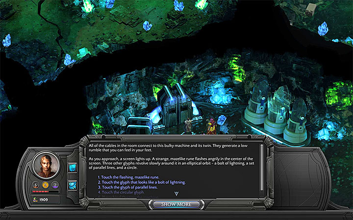 Not all options will disable the force field. - Dracogens Price - main quest walkthrough | Memoviras Courtyard - Bloom: Memoviras Courtyard - Torment: Tides of Numenera Game Guide