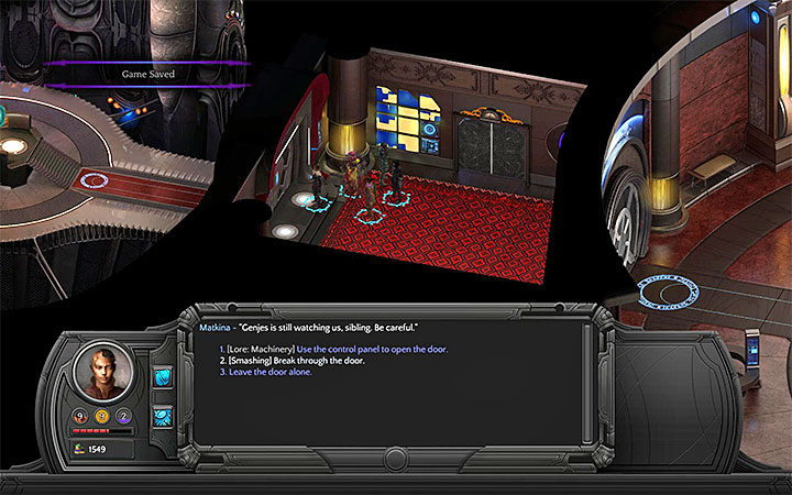 Opening the door will trigger the fight. - Dracogens Price - main quest walkthrough | Memoviras Courtyard - Bloom: Memoviras Courtyard - Torment: Tides of Numenera Game Guide