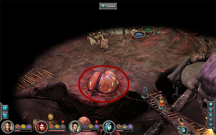 The Cyst can be found near the store of Sundermun the Elder - A Hilt Without a Blade - side quest walkthrough | Vast Interior - Bloom: Vast Interior - Torment: Tides of Numenera Game Guide