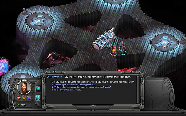 Ask the Ghostly Woman for free healing! - The Right To Exist - main quest walkthrough | The Finale - The Finale - Torment: Tides of Numenera Game Guide