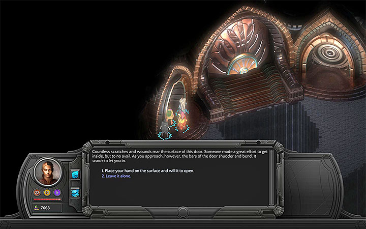 Examine the side door and complete the scenes related to it - The Right To Exist - main quest walkthrough | The Finale - The Finale - Torment: Tides of Numenera Game Guide