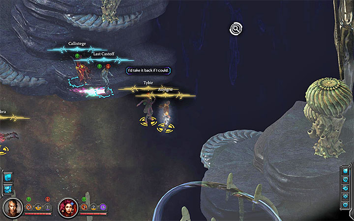 Tybir and Auvigne can be found in Oasis Fanthom during your stay in The Calm - Broken Hearts (Tybir) | Companion quests - Companion quests - Torment: Tides of Numenera Game Guide