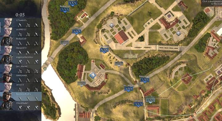 On the tactical map you will have a few moments go give some information to your team - How to start the game in Total War: Arena? - Gameplay Basics - Total War Arena Game Guide