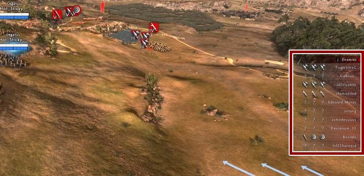 Use cavalry to study the enemy units - the question marks next to player names will be changed for unit symbols. - Spear/Sword Cavalry in Total War: Arena - Units, Items & Tips - Total War Arena Game Guide