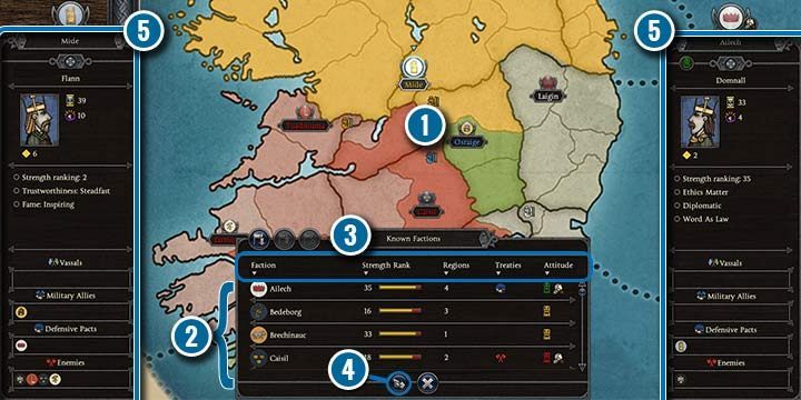After opening the diplomacy tab, the main screen will switch to diplomacy view - Diplomacy in a nutshell in Total War Saga Thrones of Britannia - Starting tips - Total War Saga: Thrones of Britannia Game Guide