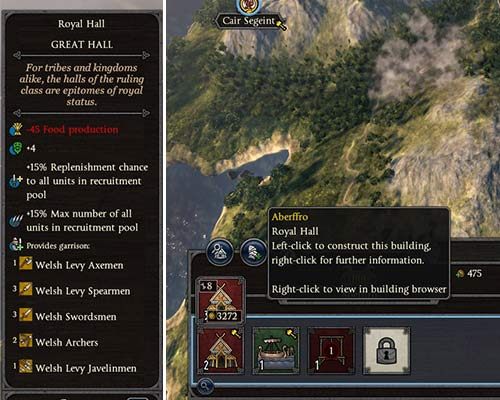 The main purpose of military buildings is to increase the security of the province. If you have a province with the main building from this branch, it will often increase public order and will provide a higher chance for a group of units to appear, as well as increase their maximum amount. - How to develop your province in the right way in Total War Thrones of Britannia? - Provincial Governance - Total War Saga: Thrones of Britannia Game Guide