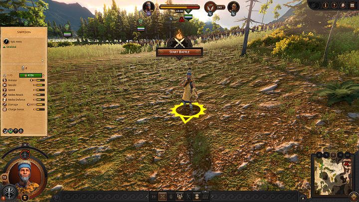 When choosing your hero, pay attention to his role, as some leaders will be perfectly suited for close combat due to their high armor ratio, high morale and enormous damage (Achilles), while others will be able to effectively decimate the enemys troops from a distance (Paris) - Total War Troy: Battles - how to fight? - Basics - Total War Troy Guide