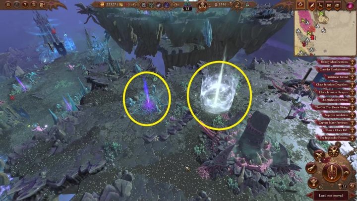 While traveling through the land, keep an eye out for the objects presented above - Total War Warhammer 3: Realm of Tzeentch - Realm of Chaos - Total War Warhammer 3 Guide