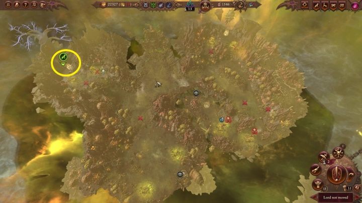 After entering this land, your task will be to reach its other end (you will recognize this place by the green parchment) - Total War Warhammer 3: Realm of Nurgle - Realm of Chaos - Total War Warhammer 3 Guide