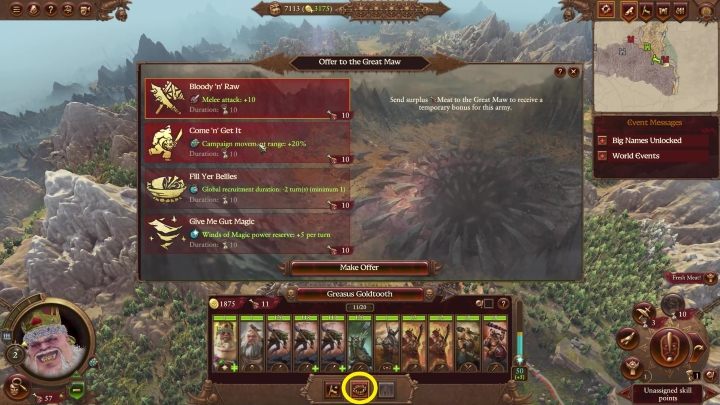 The lit of offerings to the Great Maw - Total War Warhammer 3: Ogre Kingdoms - Unique mechanics - Ogre Kingdoms - Total War Warhammer 3 Guide