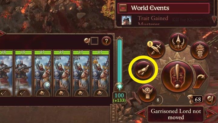 To open the diplomacy screen, select the icon of a hand holding a paper from the round menu on the bottom right - Total War Warhammer 3: Diplomacy - Basics - Total War Warhammer 3 Guide